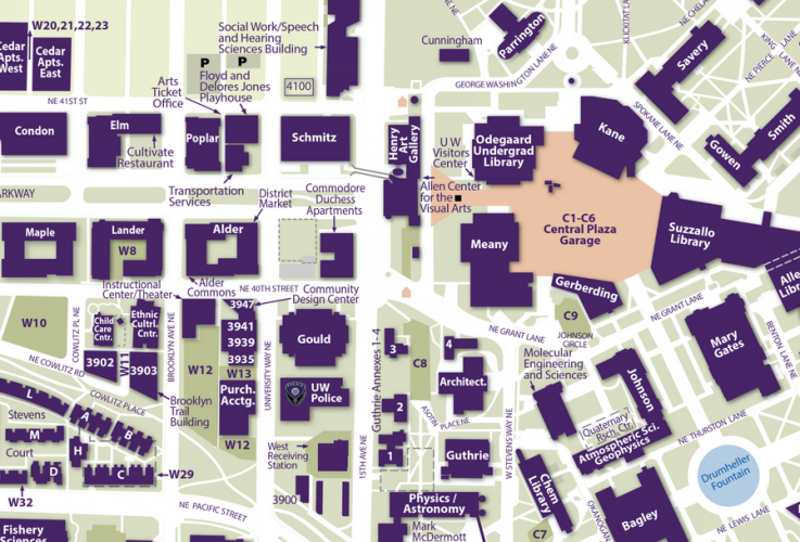 University Of Washington Campus Map Zone Map
